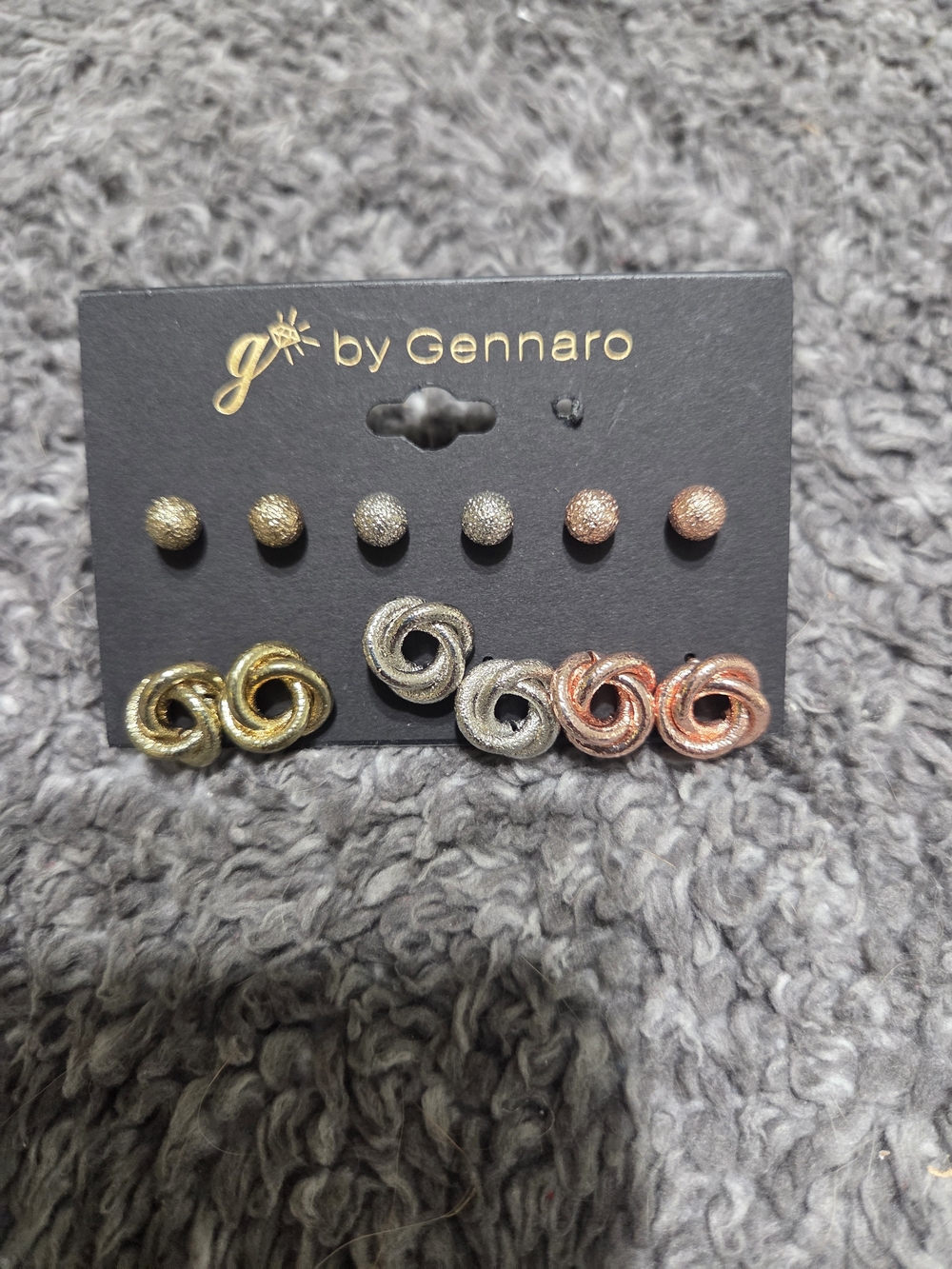 Trio Stud Earring Set - Gold, Silver & Rose Gold